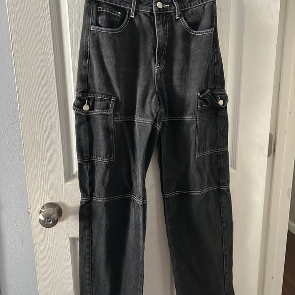 Black cargo jeans - Picture 1 of 2